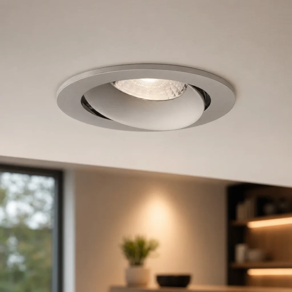 LED GU10 Inbouwspot Armatuur, Rond, Kantelbaar, IP20, Chroom