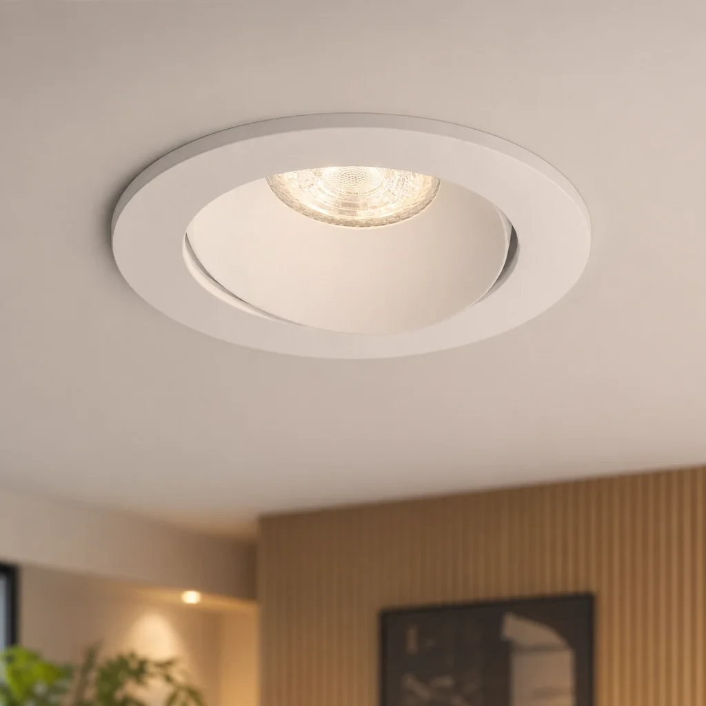 LED GU10 Inbouwspot Armatuur, Rond, Kantelbaar, IP20, Wit
