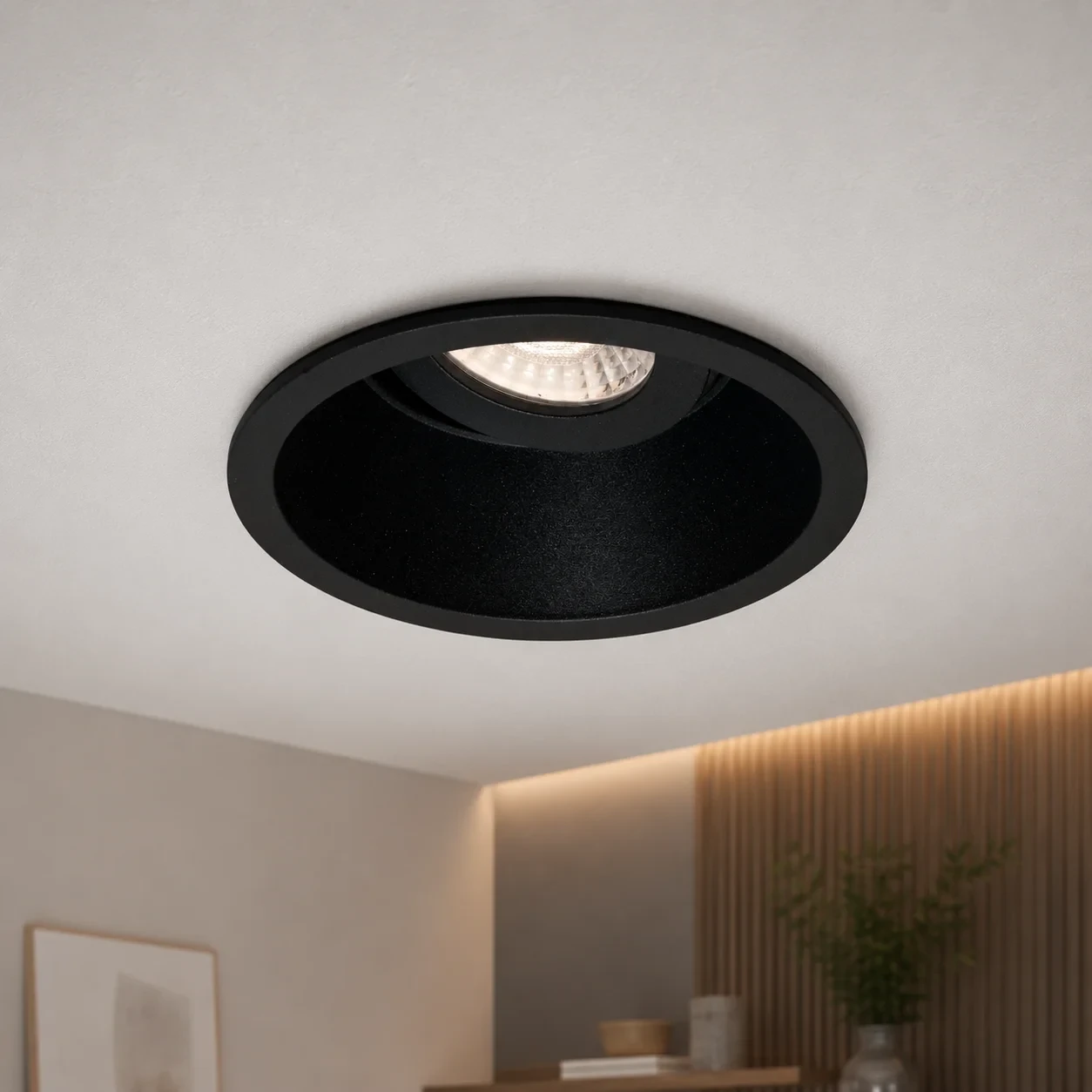 LED GU10 Inbouwspot Armatuur, Rond, Kantelbaar, IP20, Mat Zwart