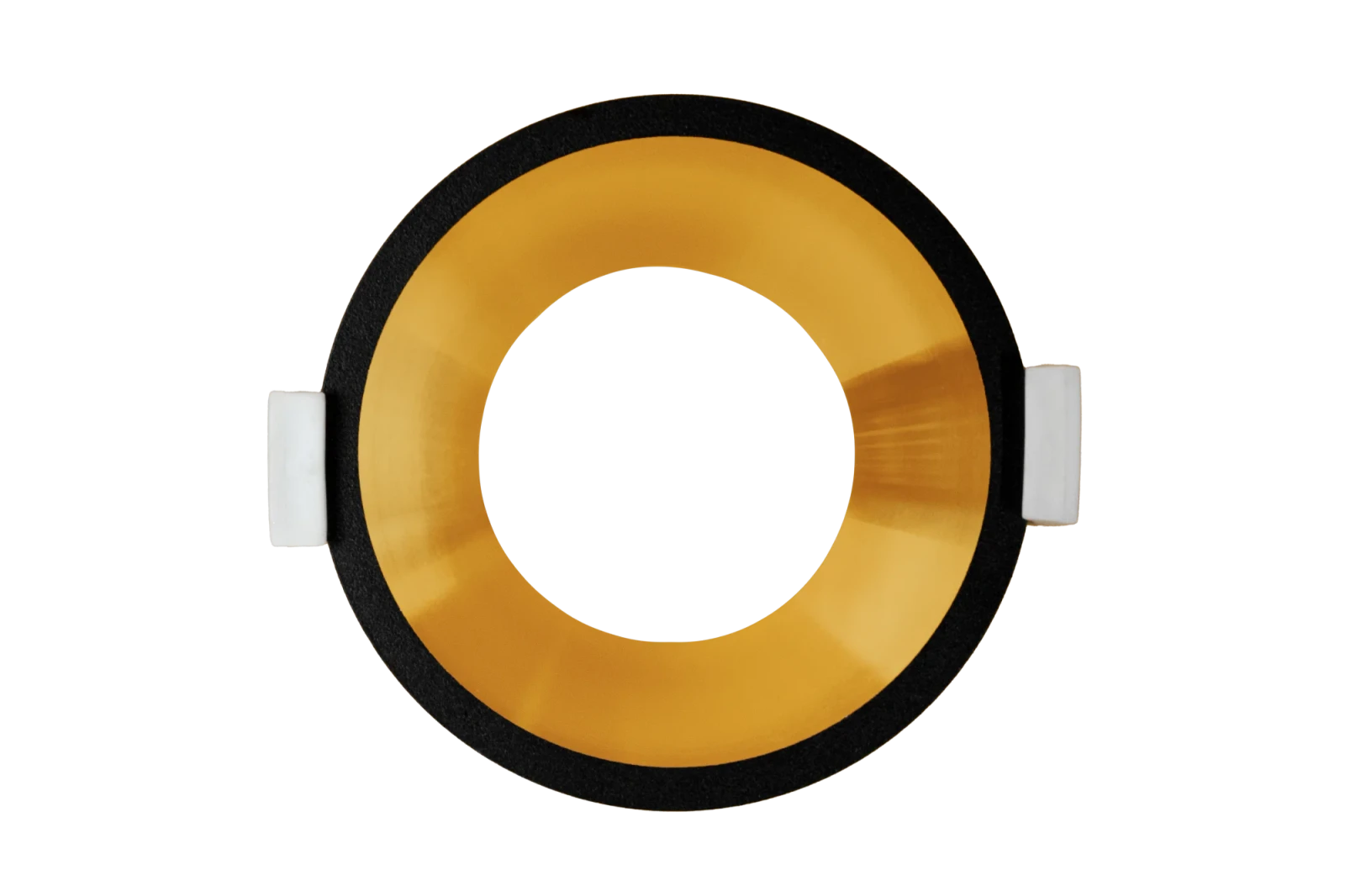 LED GU10 Inbouwspot Armatuur, Rond, IP20, Mat Zwart + Gold