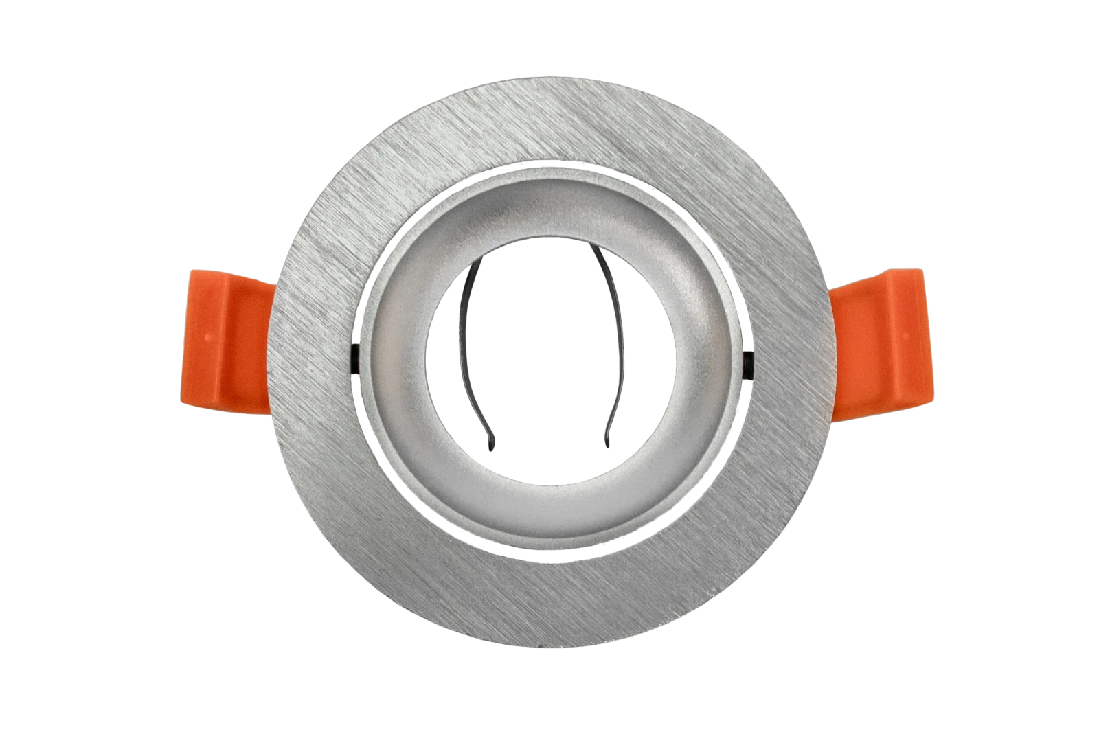 LED GU10 Inbouwspot Armatuur, Rond, Kantelbaar, IP20, Geborsteld Aluminium