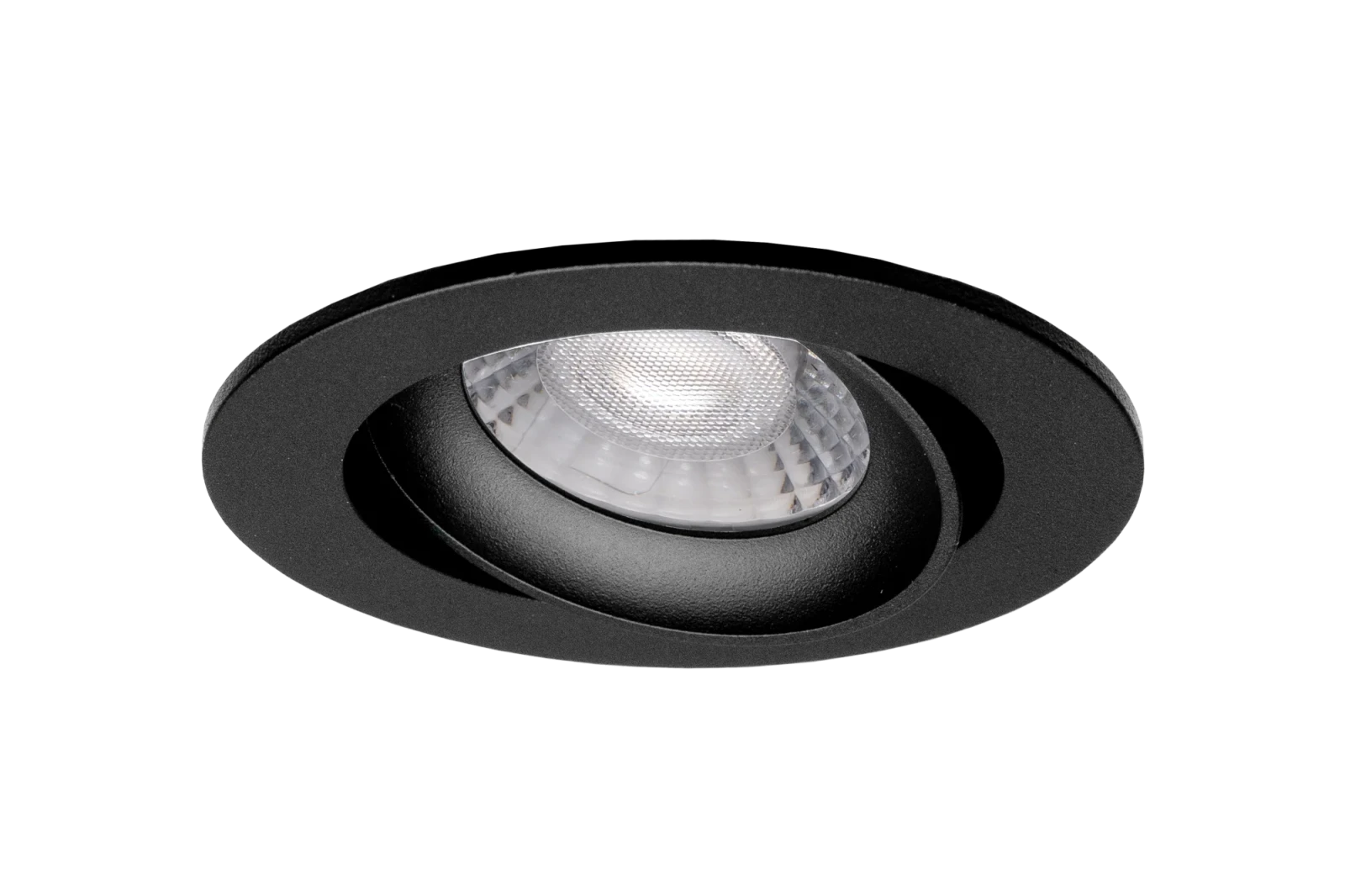 LED GU10 Inbouwspot Armatuur, Rond, Kantelbaar, IP20, Mat Zwart