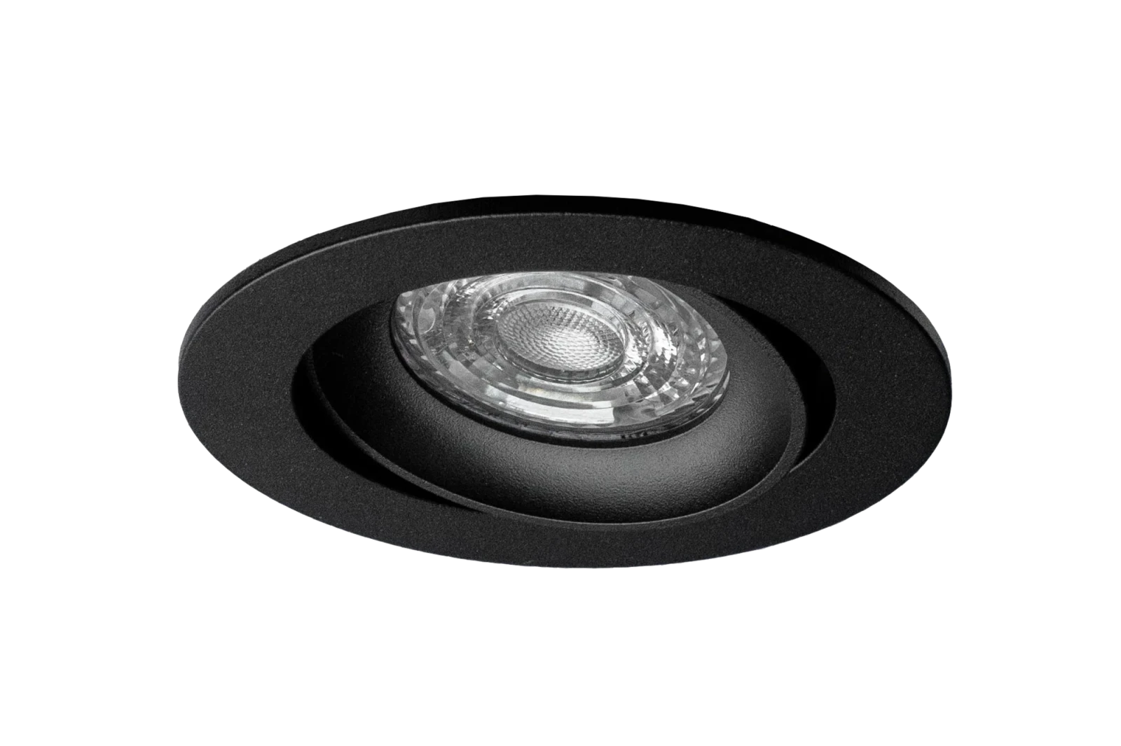 LED GU10 Inbouwspot Armatuur, Rond, Kantelbaar, IP20, Mat Zwart