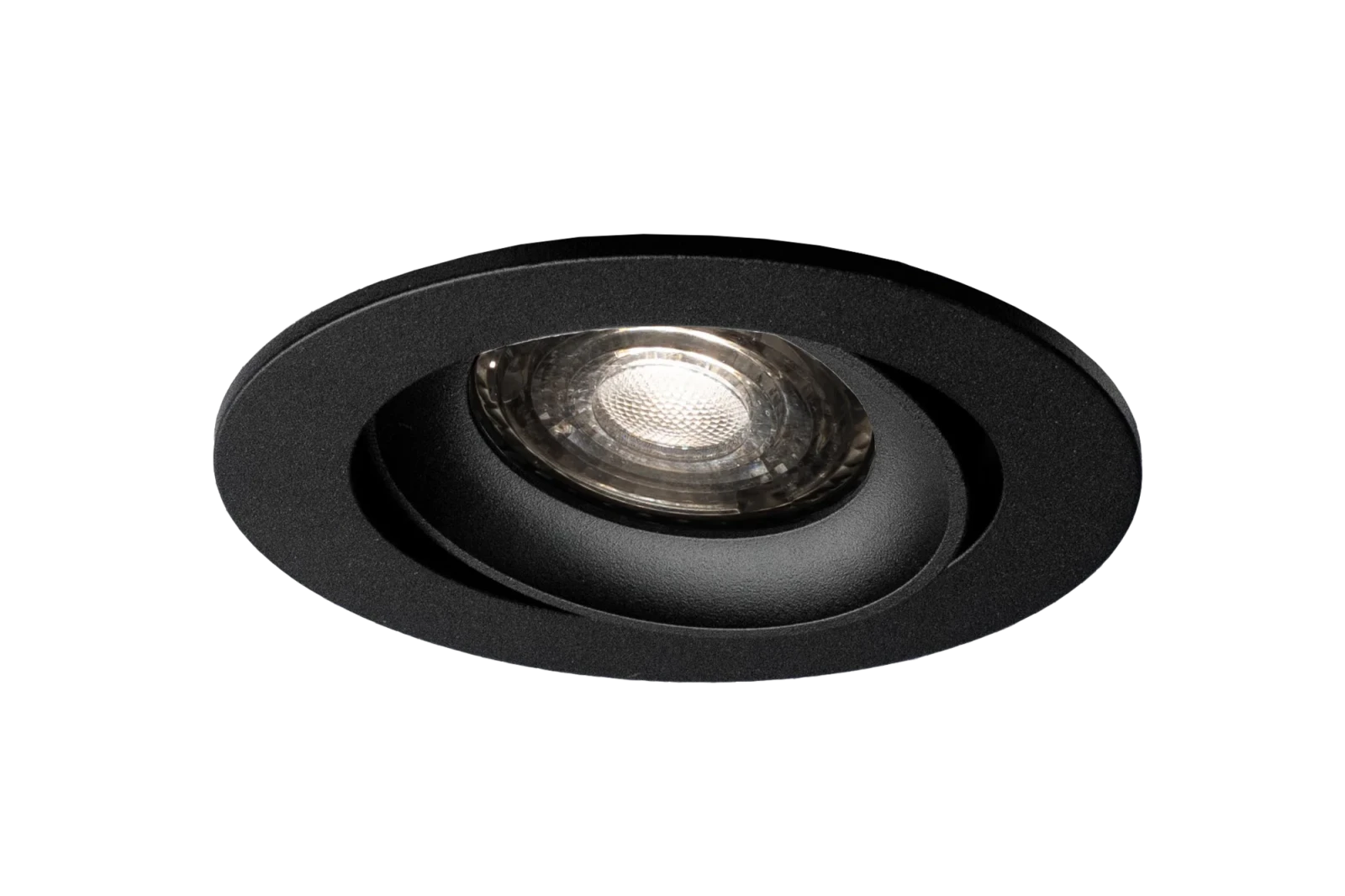 LED GU10 Inbouwspot Armatuur, Rond, Kantelbaar, IP20, Mat Zwart