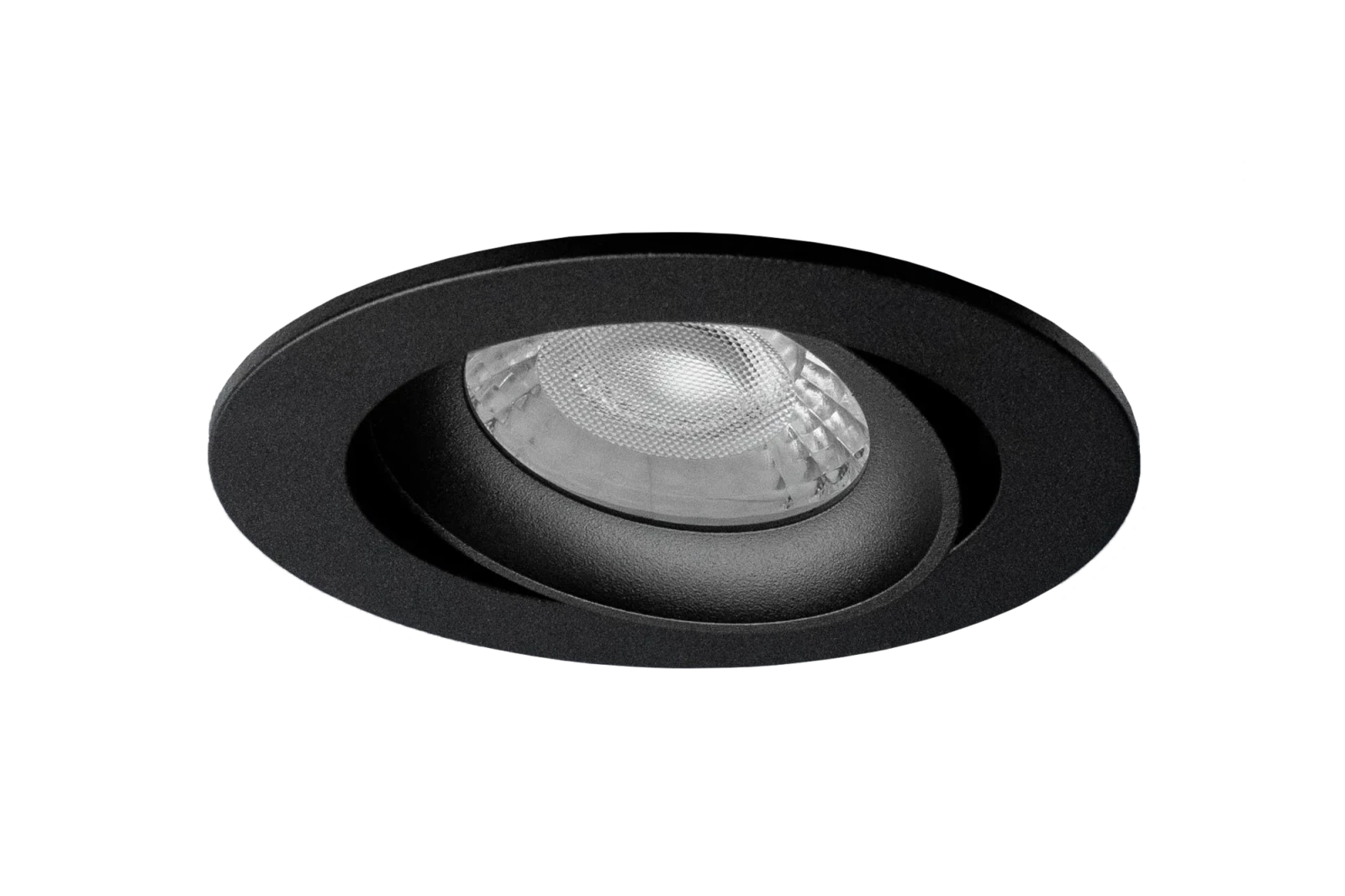LED GU10 Inbouwspot Armatuur, Rond, Kantelbaar, IP20, Mat Zwart