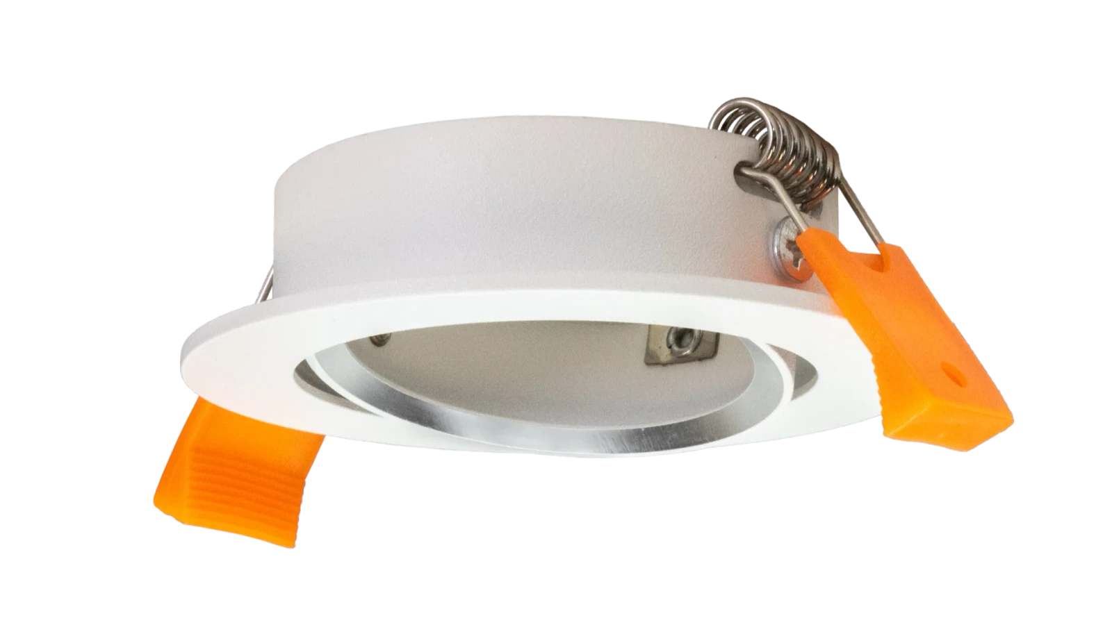 LED GU10 Inbouwspot Armatuur, Rond, Kantelbaar, IP20, Wit + Zilver