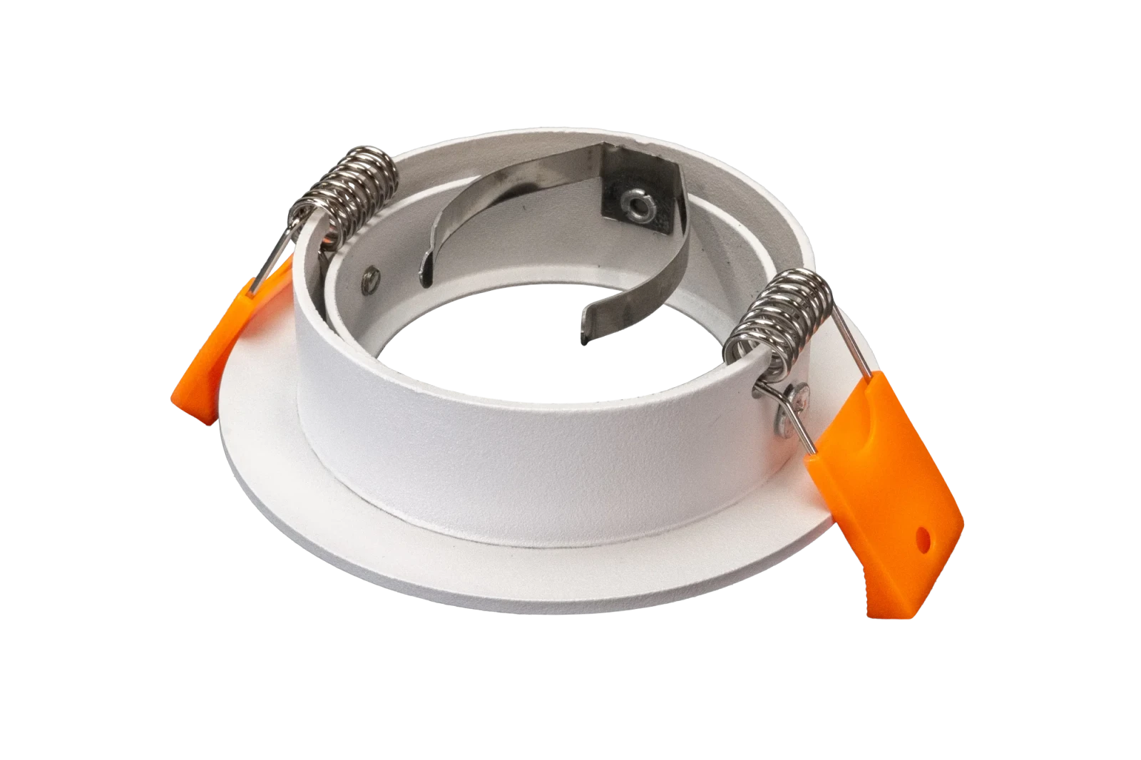 LED GU10 Inbouwspot Armatuur, Rond, Kantelbaar, IP20, Wit + Zilver