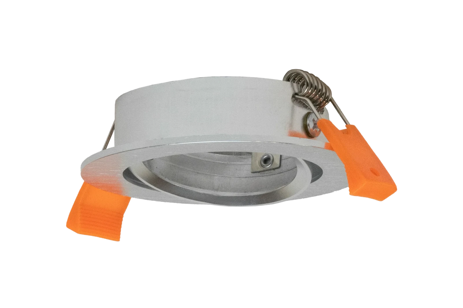 LED GU10 Inbouwspot Armatuur, Rond, Kantelbaar, IP20, Geborsteld Aluminium + Gold