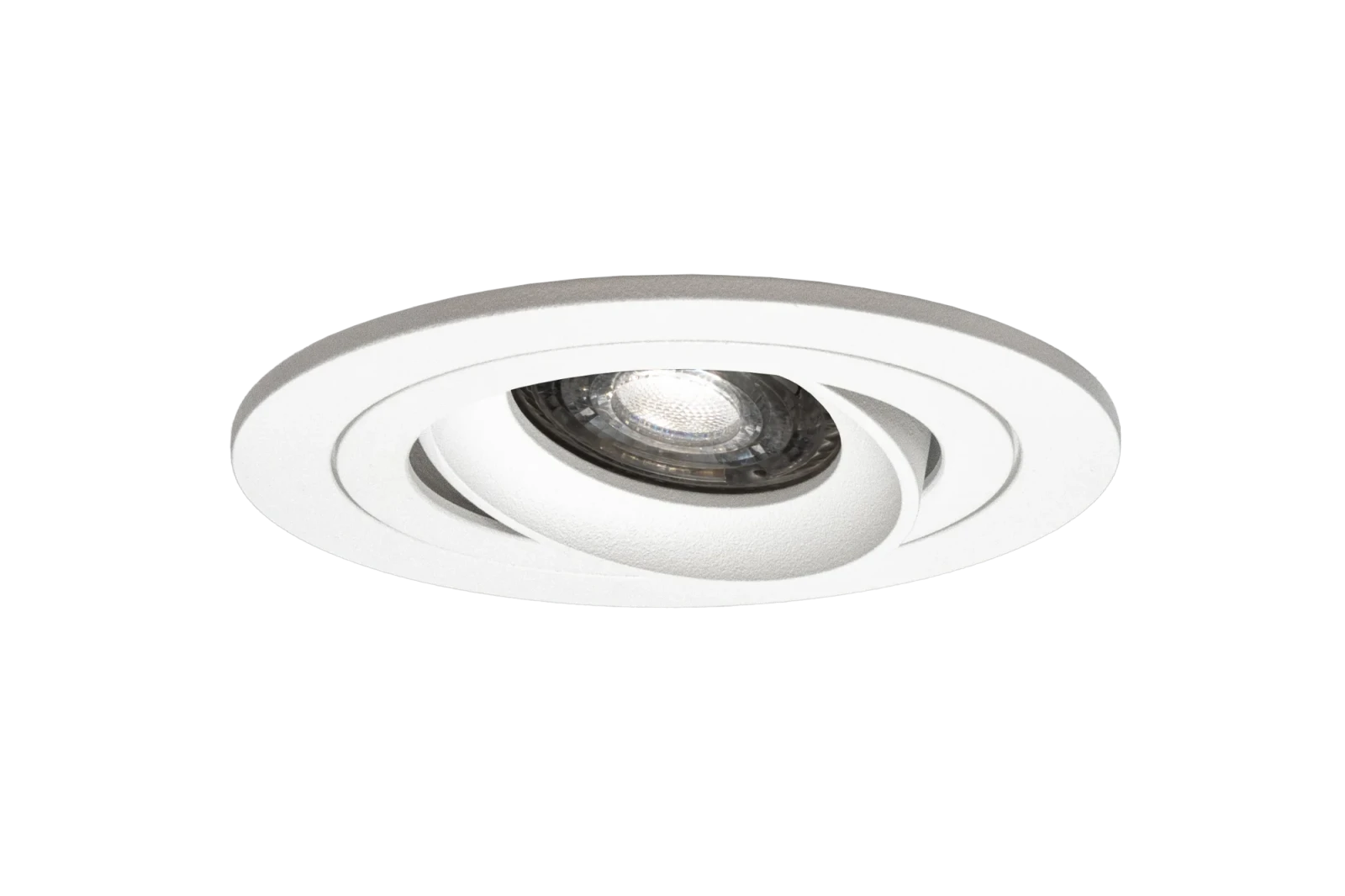 LED GU10 Inbouwspot Armatuur, Rond, Kantelbaar, IP20, Wit
