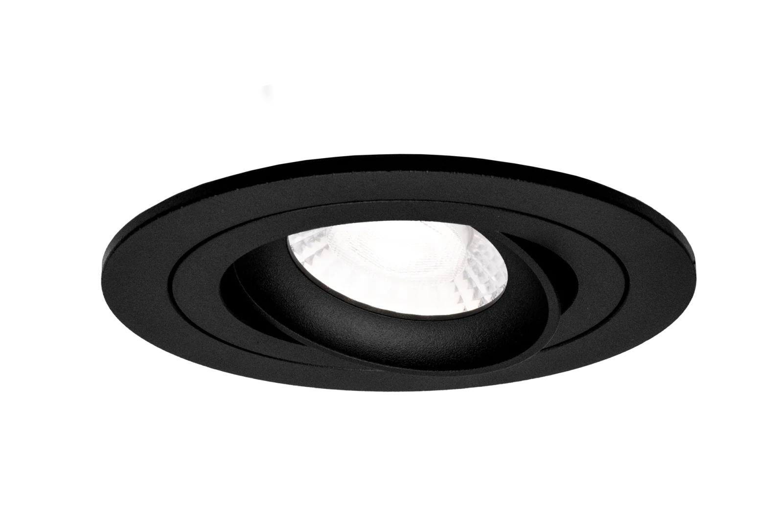 LED GU10 Inbouwspot Armatuur, Rond, Kantelbaar, IP20, Mat Zwart