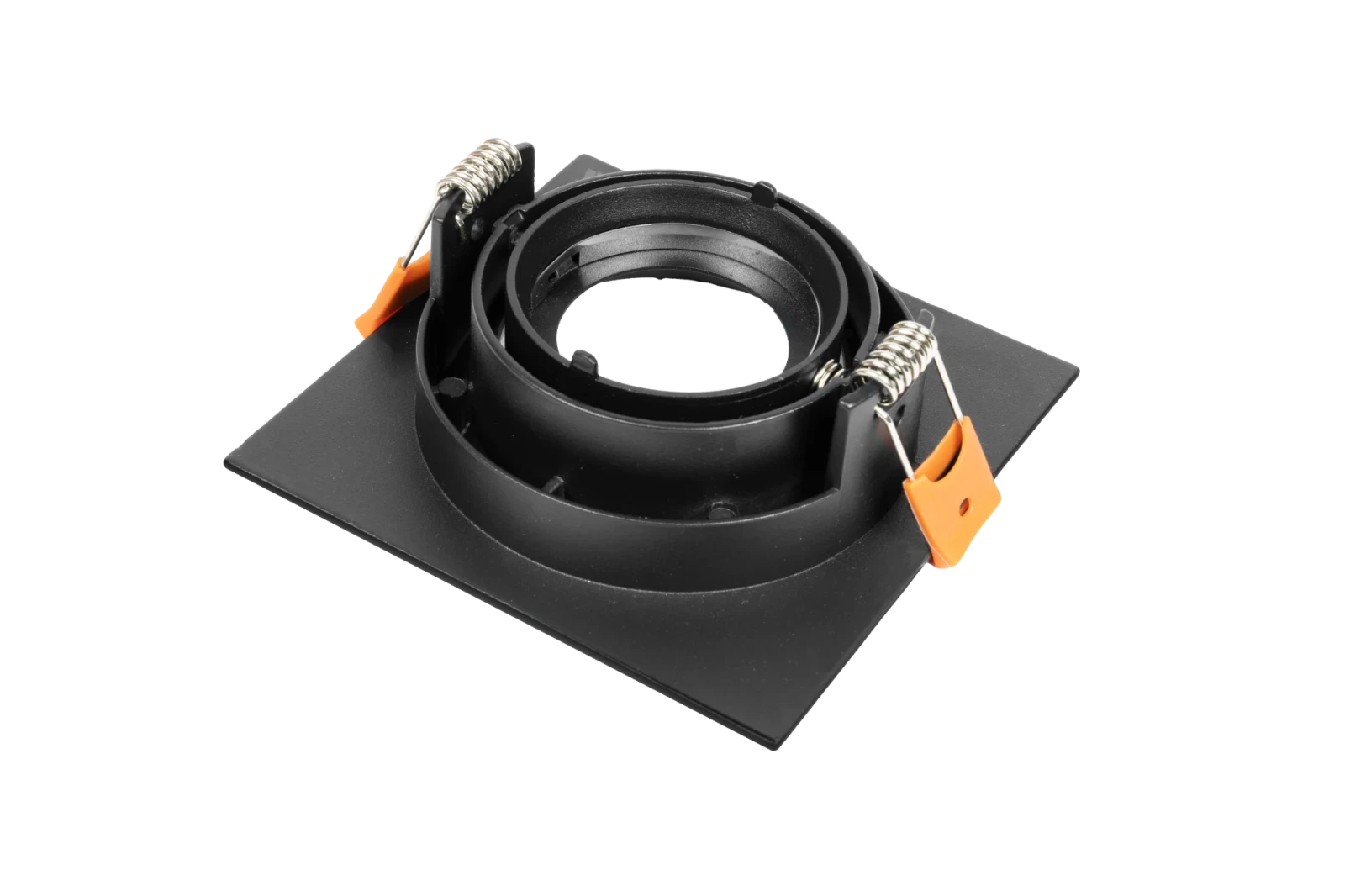 LED GU10 Inbouwspot Armatuur, Vierkant, Kantelbaar, IP20, Mat Zwart
