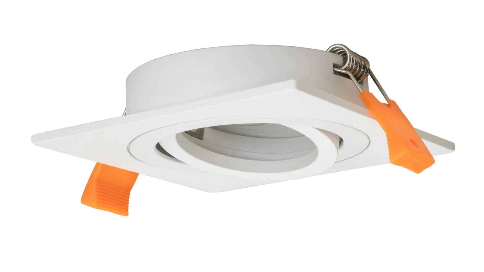 LED GU10 Inbouwspot Armatuur, Vierkant, Kantelbaar, IP20, Wit