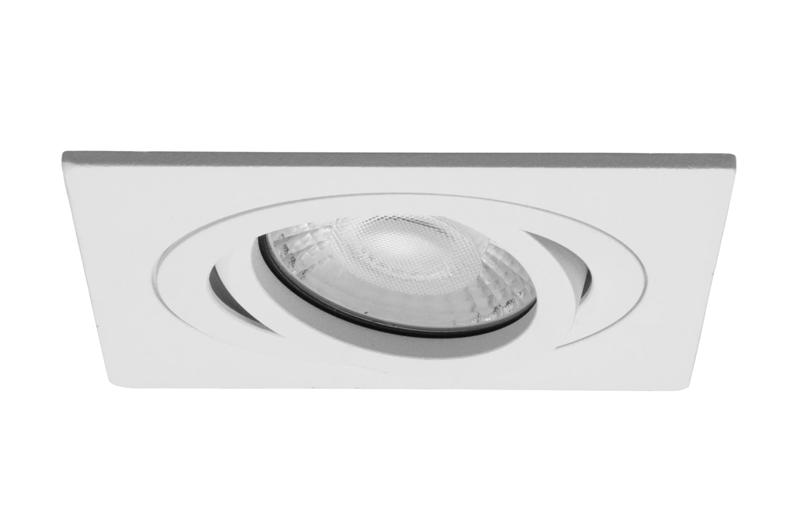 LED GU10 Inbouwspot Armatuur, Vierkant, Kantelbaar, IP20, Wit