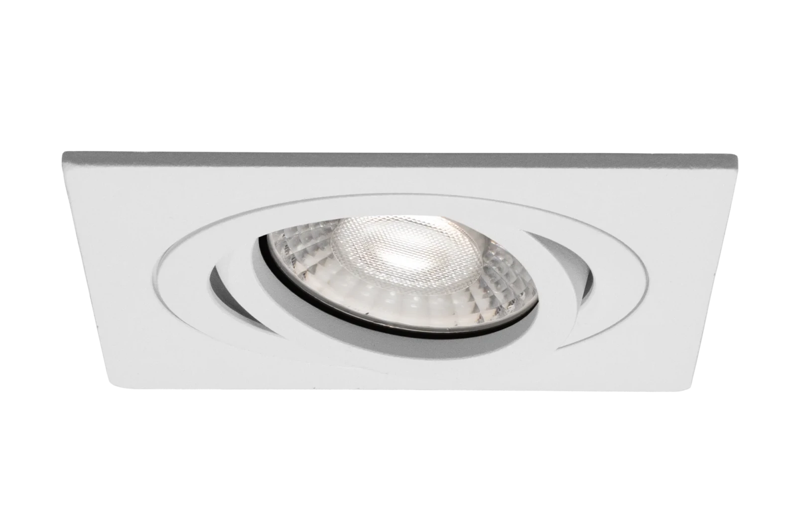 LED GU10 Inbouwspot Armatuur, Vierkant, Kantelbaar, IP20, Wit