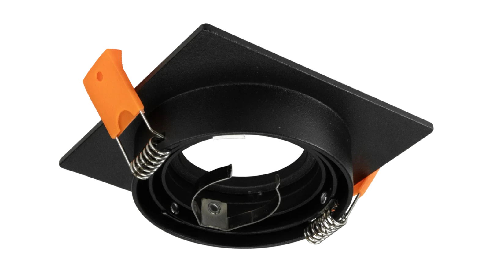 LED GU10 Inbouwspot Armatuur, Vierkant, Kantelbaar, IP20, Mat Zwart