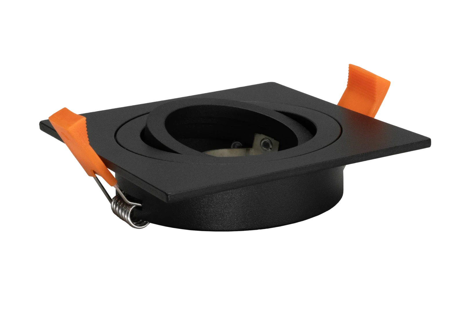 LED GU10 Inbouwspot Armatuur, Vierkant, Kantelbaar, IP20, Mat Zwart