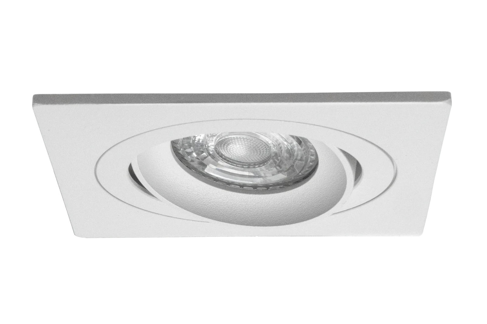 LED GU10 Inbouwspot Armatuur, Vierkant, Kantelbaar, IP20, Mat Zwart
