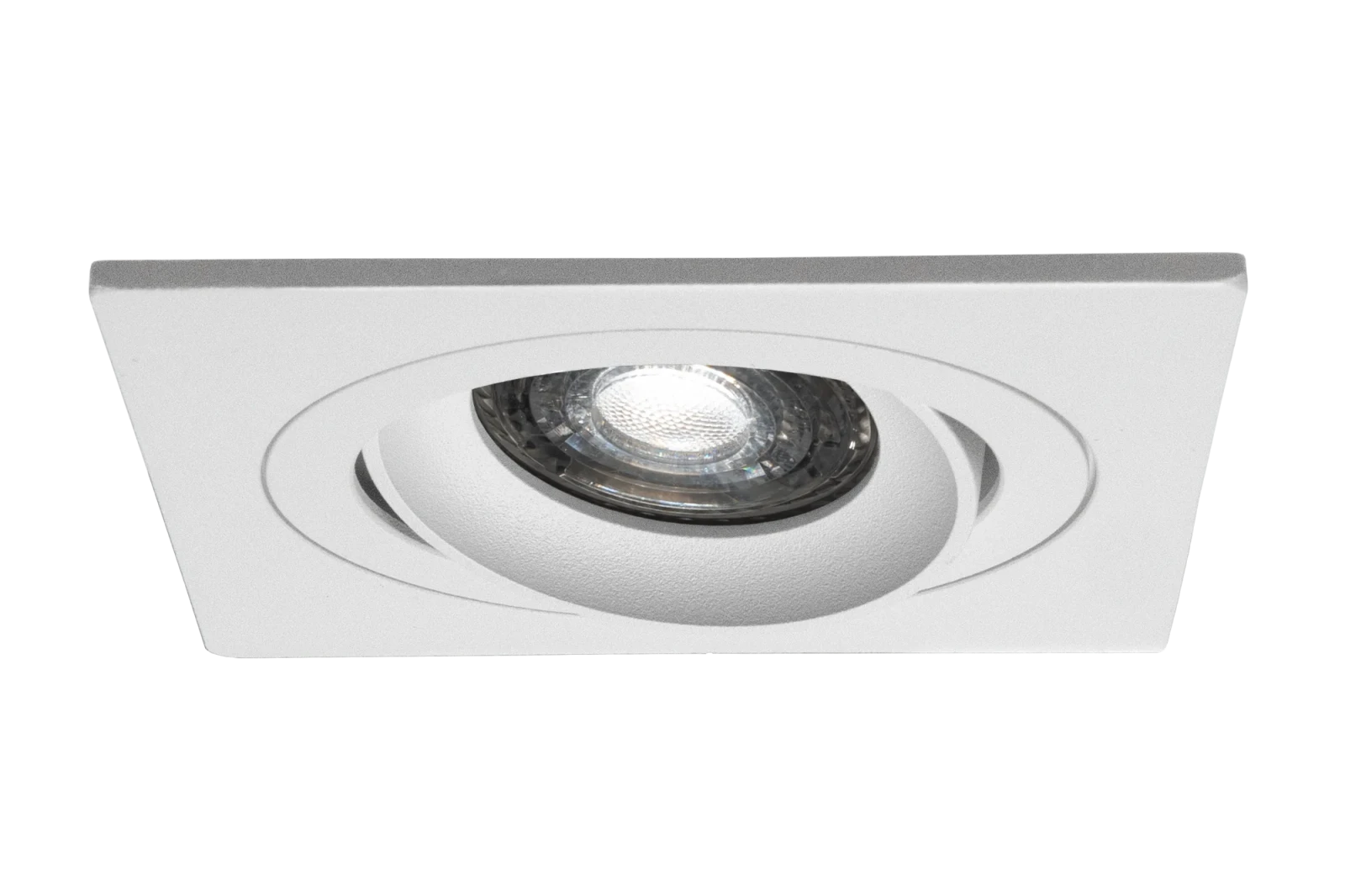 LED GU10 Inbouwspot Armatuur, Vierkant, Kantelbaar, IP20, Mat Zwart