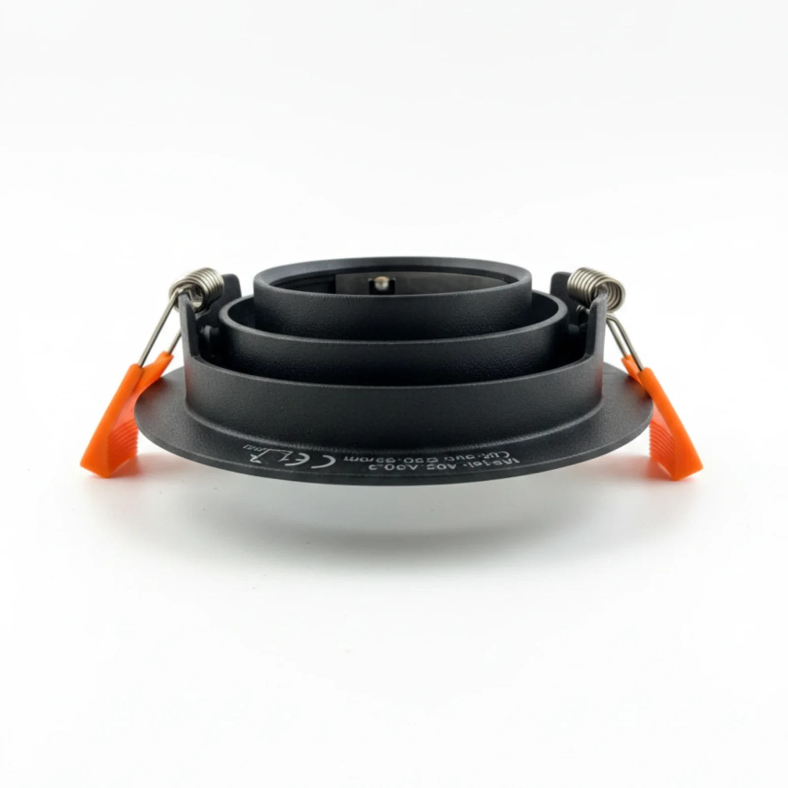 LED GU10 Inbouwspot Armatuur, Rond, Kantelbaar, IP20, Mat Zwart