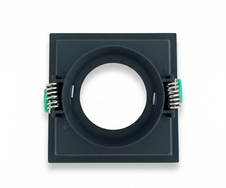 LED GU10 Inbouwspot Armatuur, Vierkant, IP20, Zwart