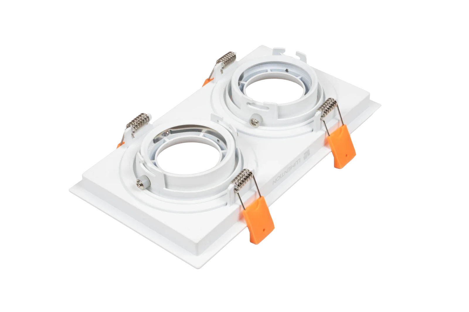 LED GU10 Inbouwspot Armatuur, Dubbel Vierkant, IP20, Mat Wit