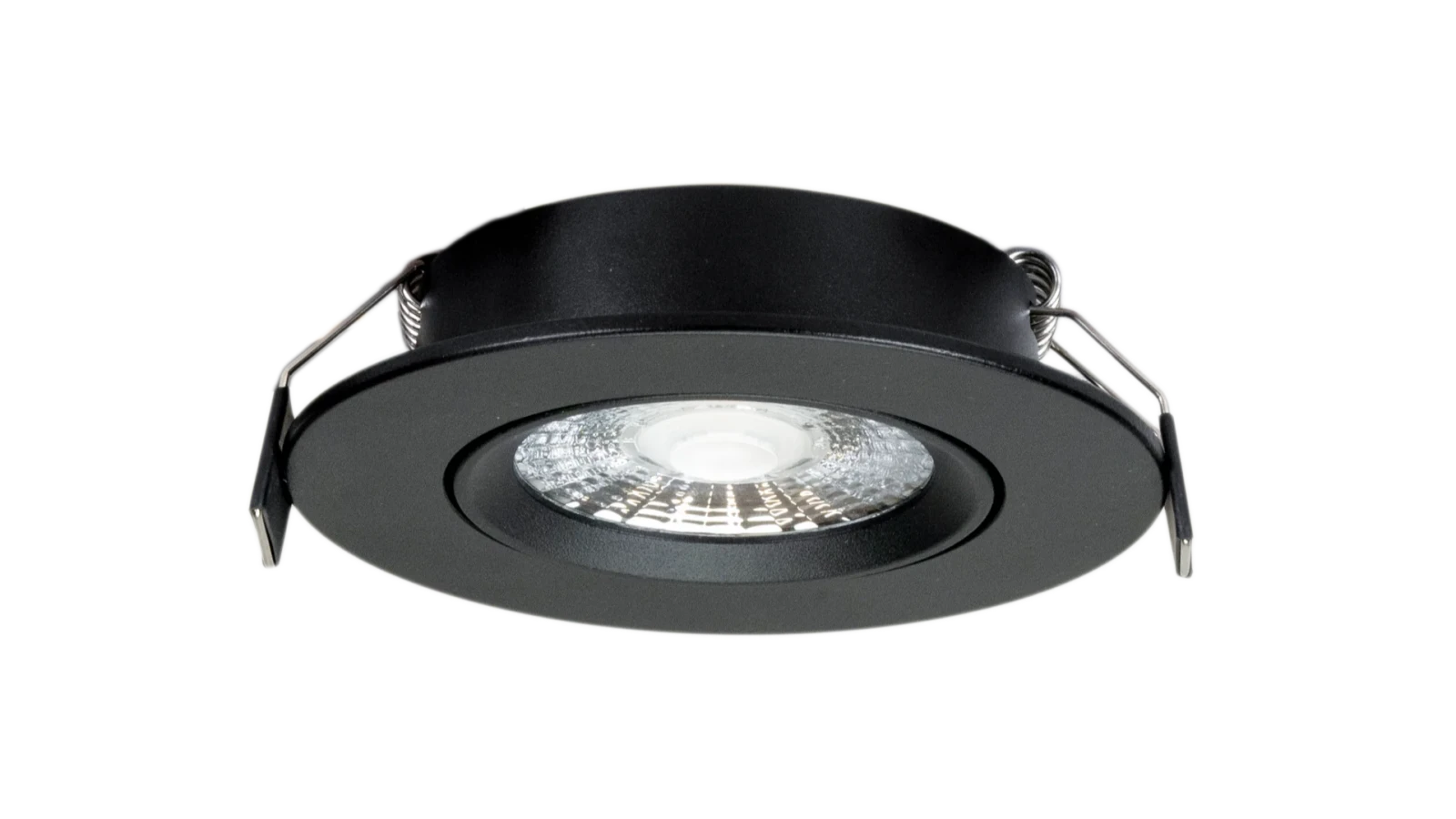 LED Inbouwspot, Rond, 5W/8W, 4CCT, 2700K/3000K/4000K/6500K, IP54 front, Dimbaar, Zwart