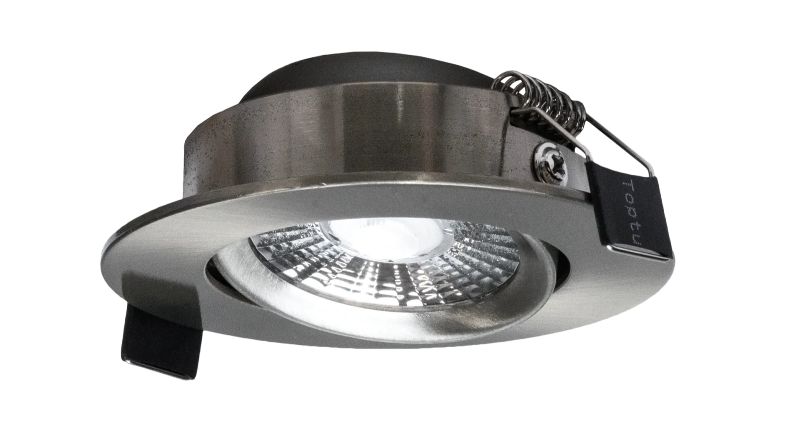 LED Inbouwspot, Rond, 6W, Dim to Warm, 1800K-3000K, IP54 front, Dimbaar, Satijn nikkel