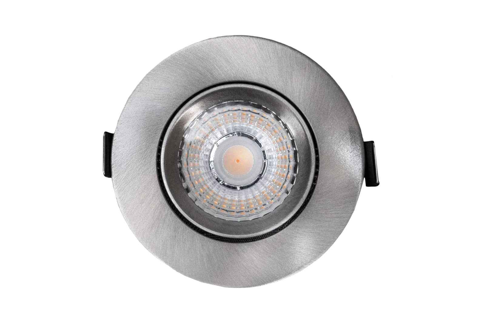 LED Inbouwspot, Rond, 6W, Dim to Warm, 1800K-3000K, IP54 front, Dimbaar, Satijn nikkel