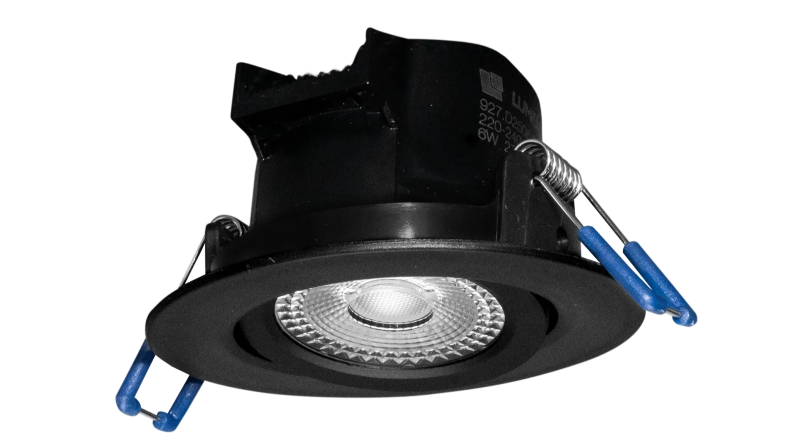 LED Inbouwspot, 2700K Warm Wit, Rond, Zwart, Dimbaar, IP44