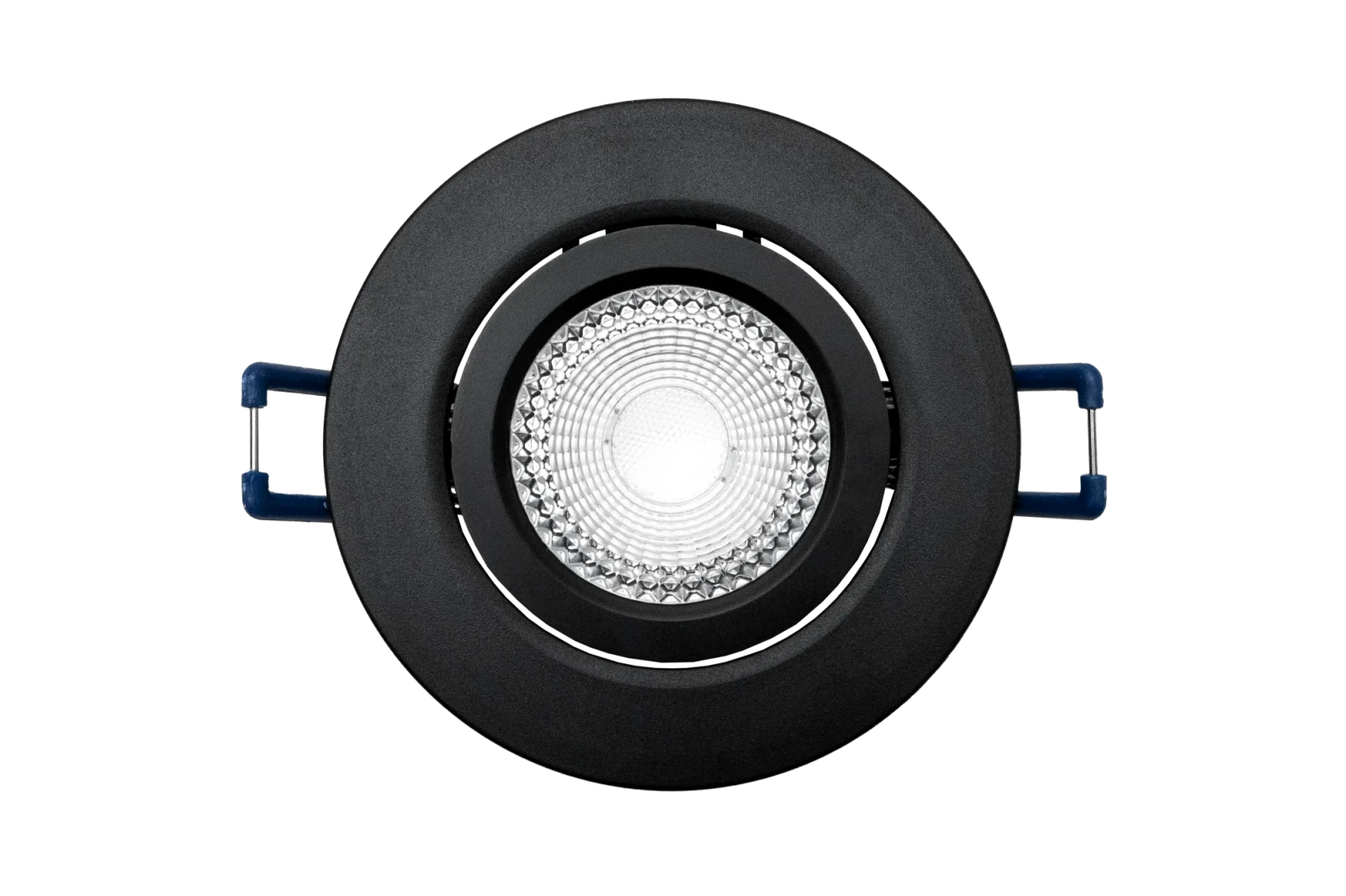LED Inbouwspot, 2700K Warm Wit, Rond, Zwart, Dimbaar, IP44