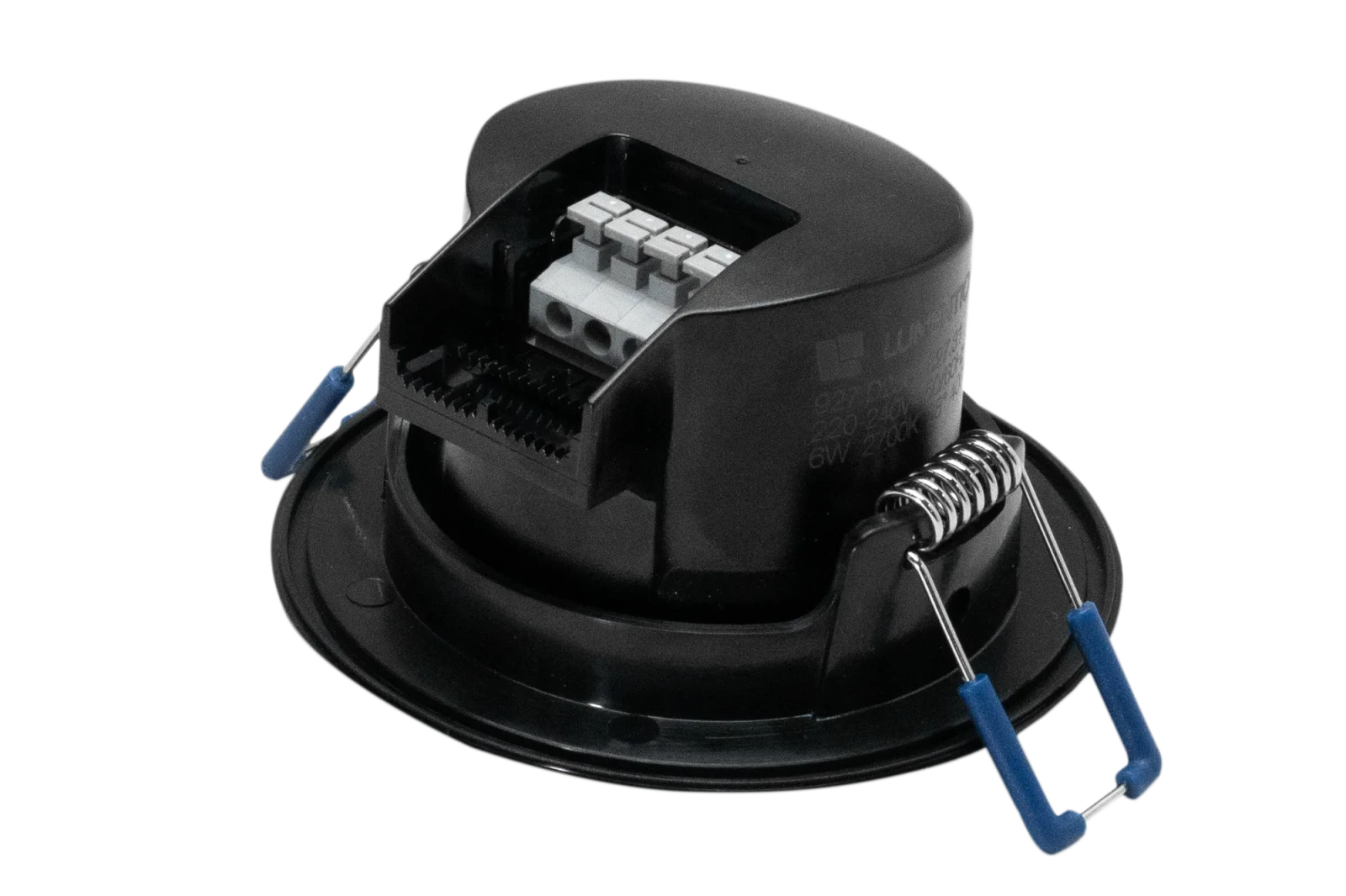 LED Inbouwspot, 2700K Warm Wit, Rond, Zwart, Dimbaar, IP44