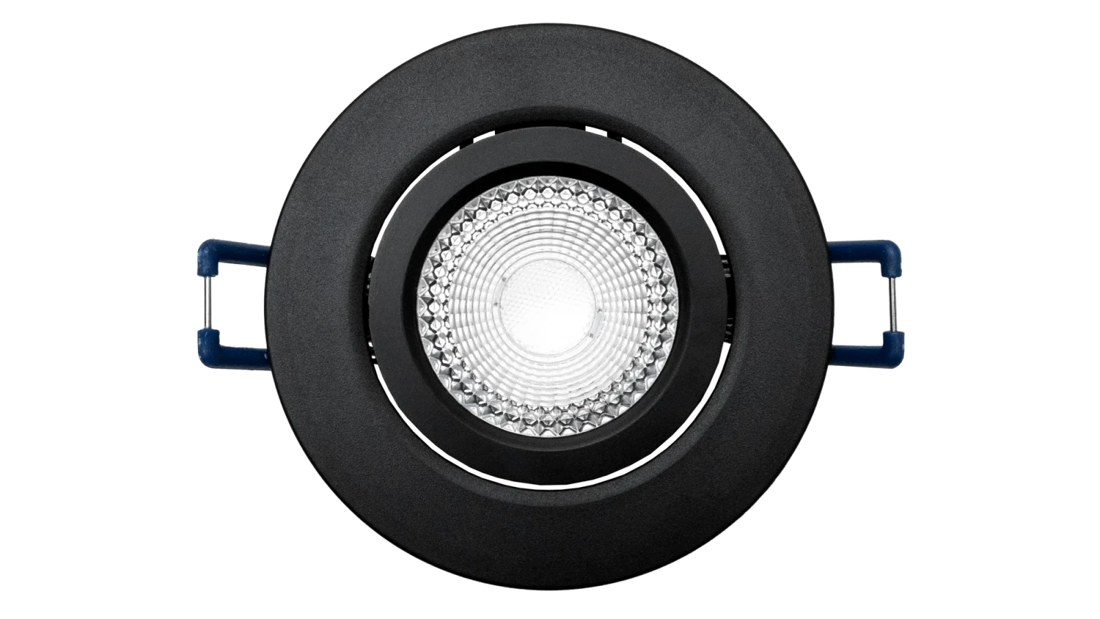 LED Inbouwspot, 6000K Koud Wit, Rond, Dimbaar, Zwart, IP44