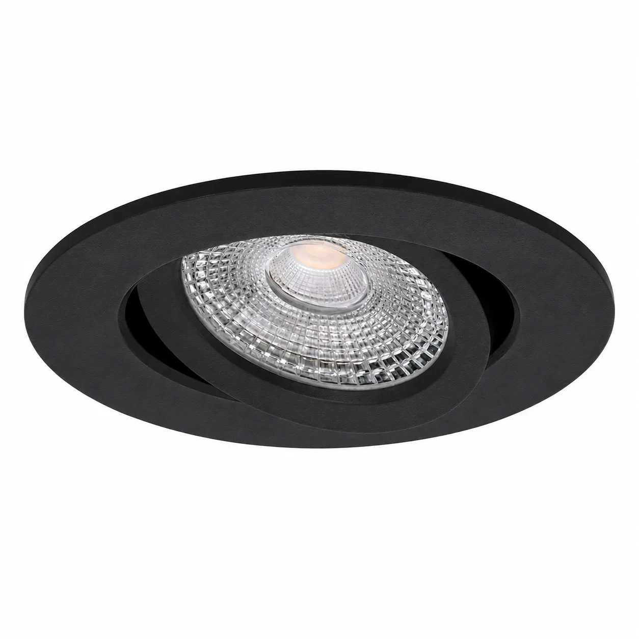 LED Inbouwspot, 6000K Koud Wit, Rond, Dimbaar, Zwart, IP44