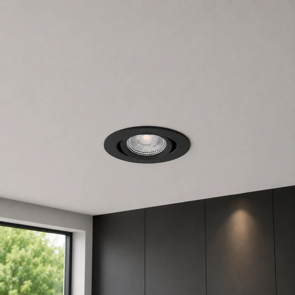 LED Inbouwspot, CCT, Rond, Dimbaar, Zwart, IP44