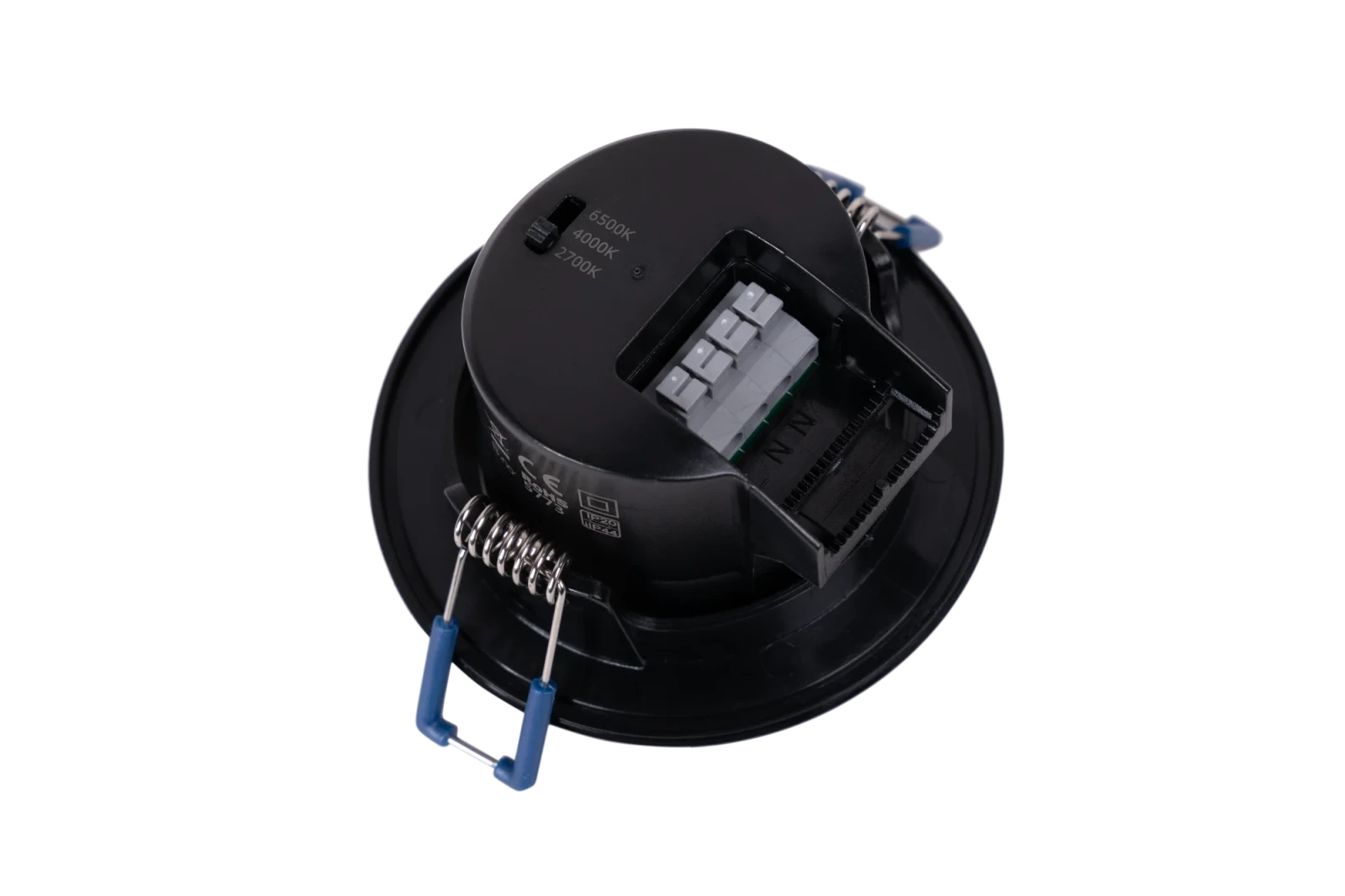 LED Inbouwspot, CCT, Rond, Dimbaar, Zwart, IP44