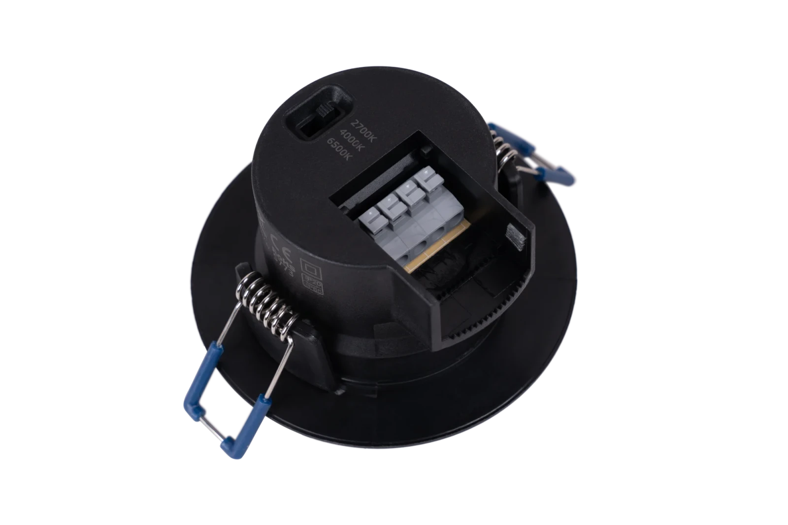 Set van 3 LED Inbouwspots, 6.5W, CCT, Rond, IP65, Zwart