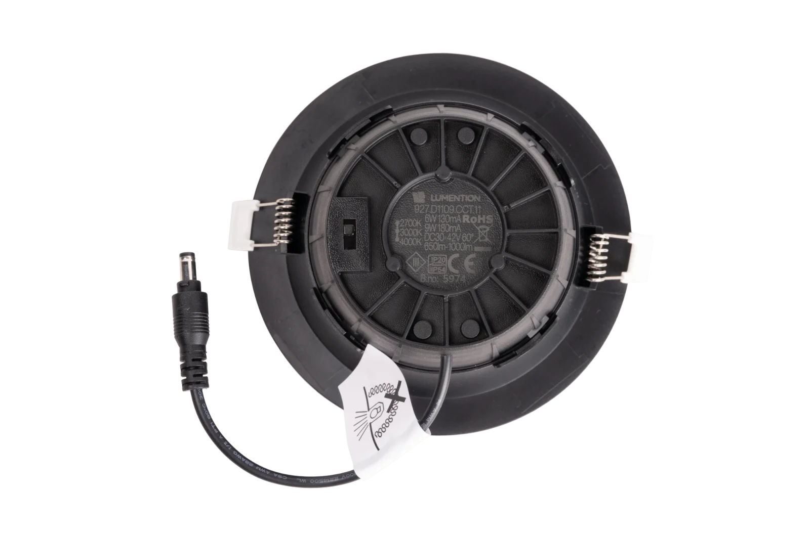 LED Inbouw Downlight, 6–9W, 2700K/3000K/4000K, Dimbaar, Rond, IP54, Zwart, Aluminium Reflector
