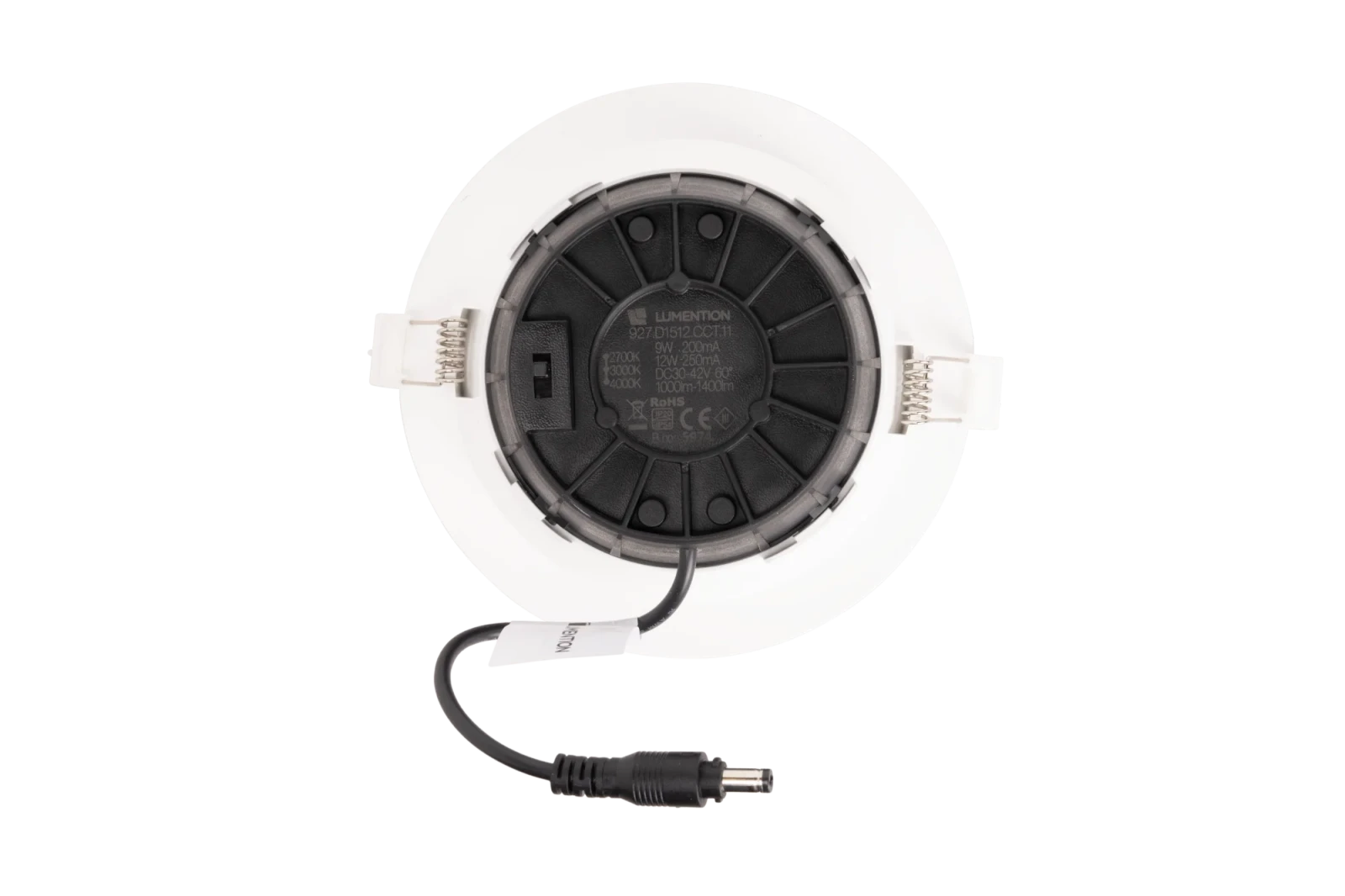 LED Inbouw Downlight, 9–12W, 2700K/3000K/4000K, Dimbaar, Rond, IP54, Wit, Zwart Reflector