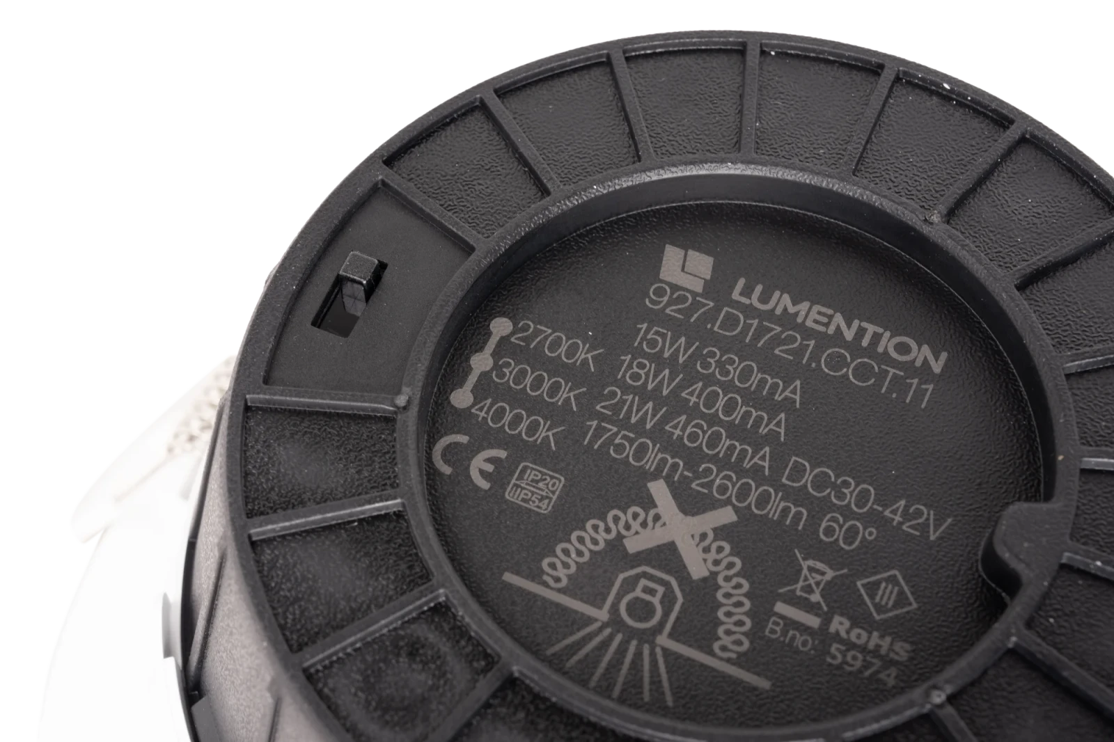 LED Inbouw Downlight, 15–18–21W, 2700K/3000K/4000K, Dimbaar, Rond, IP54, Wit, Zwart Reflector