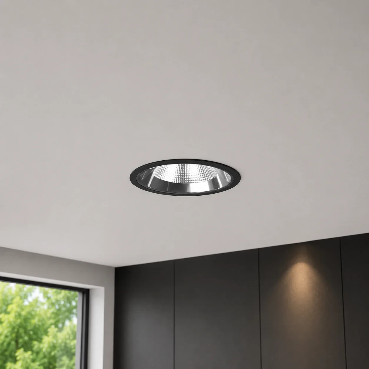 LED Downlight, 19–22–25W, CCT, Rond, IP54, Dimbaar, Zwart