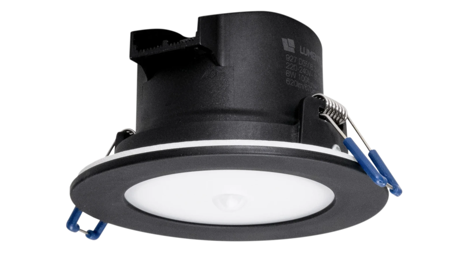 LED Inbouwspot met Bewegingssensor, 8W, 3000K/4000K/6500K, Rond, IP54, Zwart