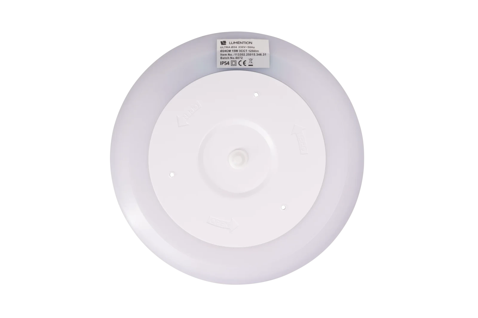 LED wand- en plafondarmatuur, 15W, 3CCT, 1250lm, IP54, 244 mm, Zwart