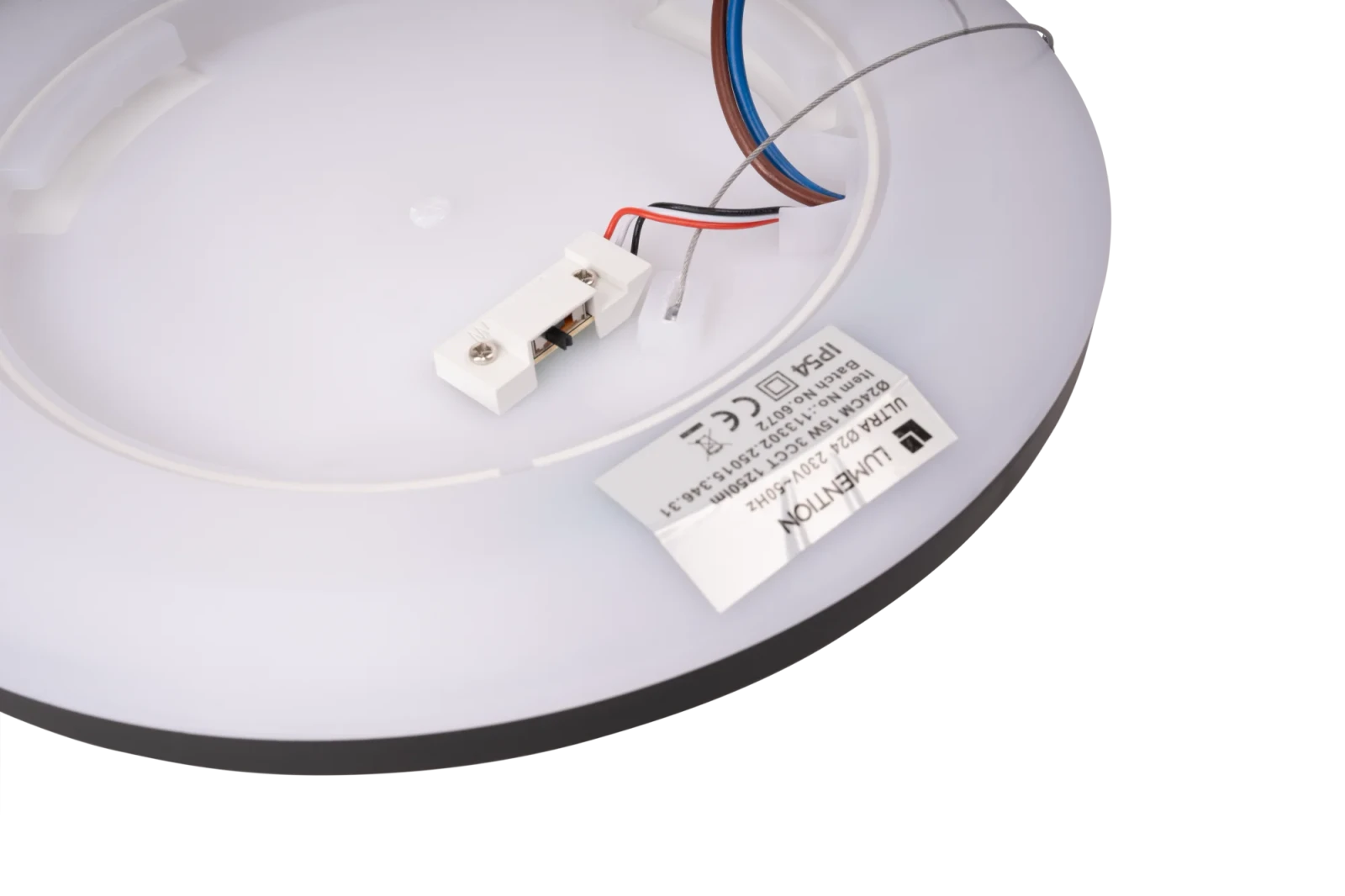 LED wand- en plafondarmatuur, 15W, 3CCT, 1250lm, IP54, 244 mm, Zwart