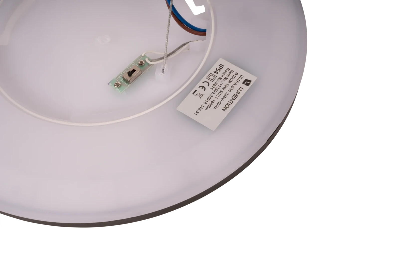 LED wand- en plafondarmatuur, 18W, 3CCT, 1600lm, IP54, 294 mm, Zwart