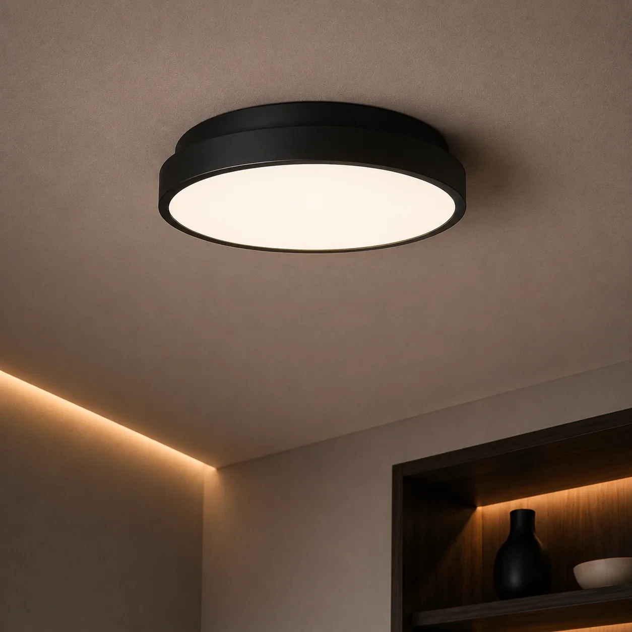 LED Wand- en Plafondarmatuur, 17–21W Instelbaar, 3000K/4000K, IP44