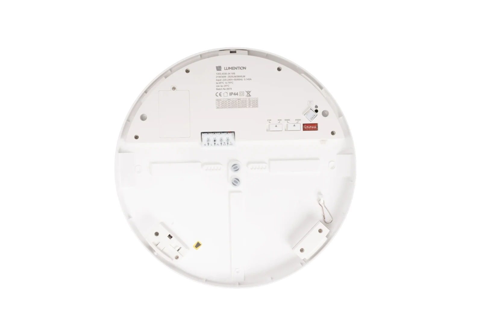 LED Wand- en Plafondarmatuur, 21–30W Instelbaar, Sensor, 3000K/4000K, IP44, Wit