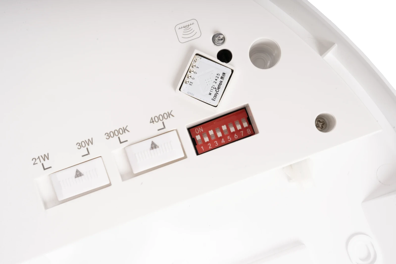 LED Wand- en Plafondarmatuur, 21–30W Instelbaar, Sensor, 3000K/4000K, IP44, Wit