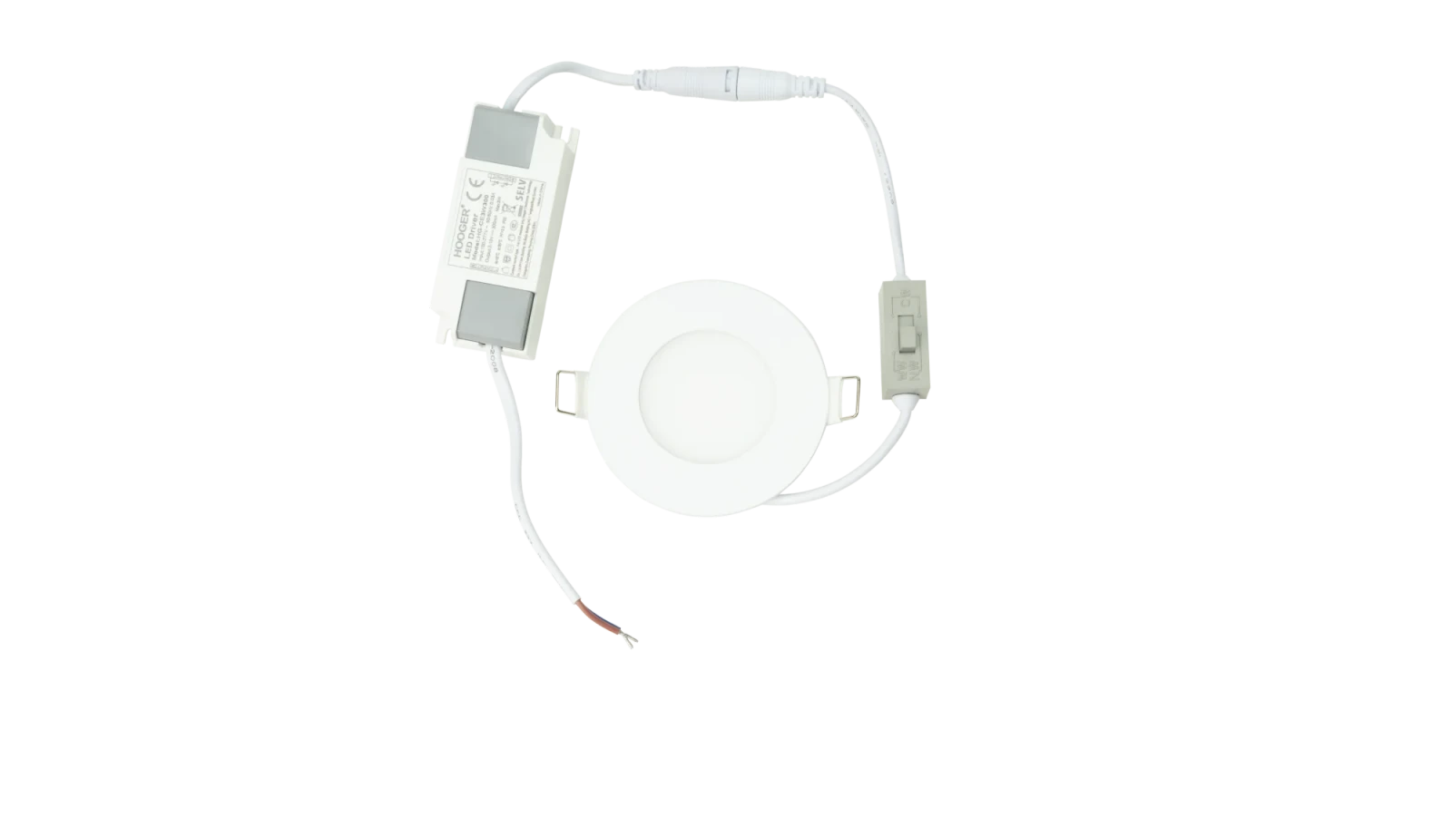 LED Slim Paneel, 4W, 3CCT, Rond, IP20, Wit