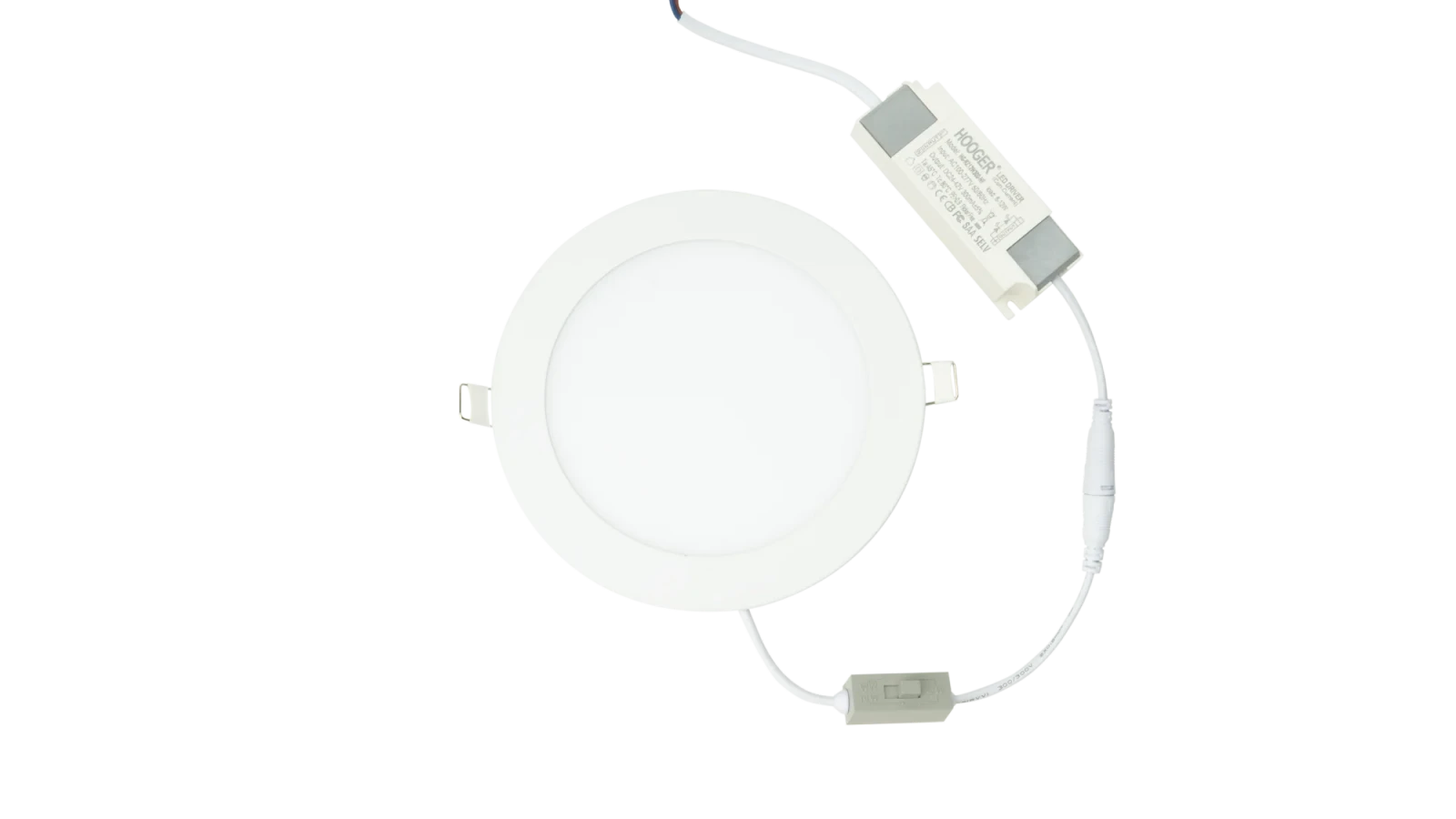 LED Slim Paneel, 12W, 3CCT, Rond, IP20, Wit
