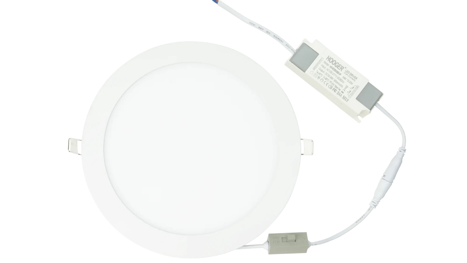 LED Slim Paneel, 18W, 3CCT, Rond, IP20, Wit